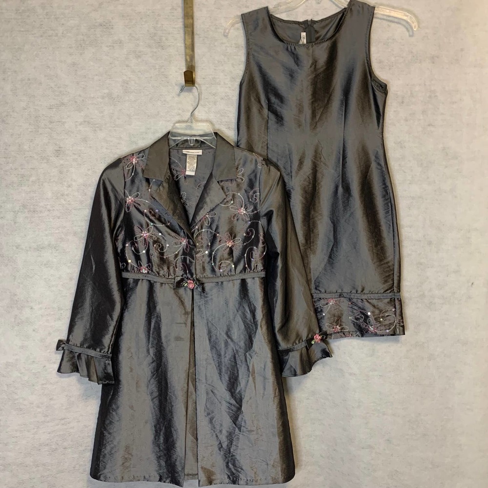 Bonnie Jean 2 Piece Holiday‎ Party Dress/Jacket Set Big Girls Size 16